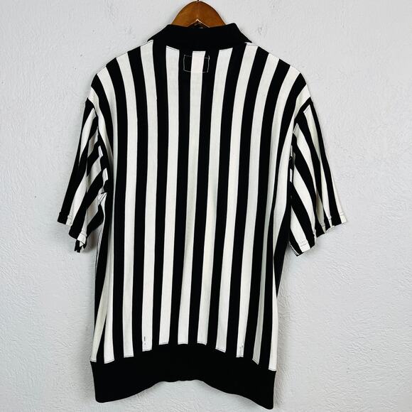 Vintage 80s Fab Knit Referee Jersey SBOA Black White Stripe - S - Picture 4 of 4